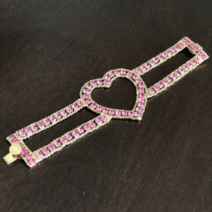 Coach pink heart bracelet